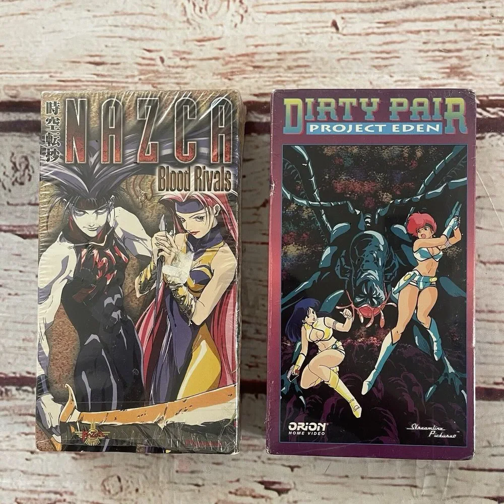 Dirty Pair Project Eden VHS Tape 1994 Nazca Blood Rivals‎ Vol 2 Lot of 2